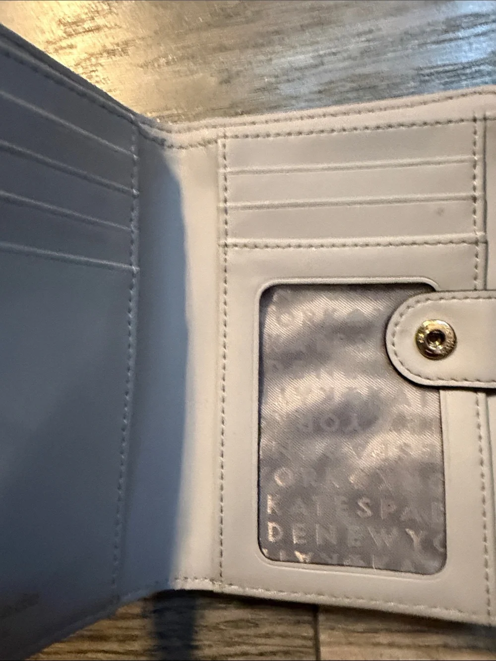 kate spade Pebbled Leather Tablet Sleeve in Light Gray with Gold Logo Plate